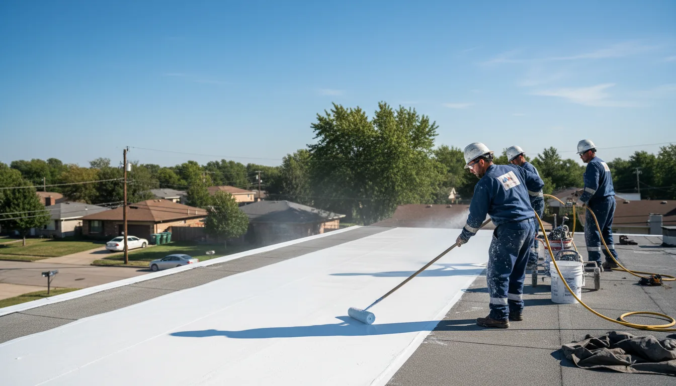 Commercial roof coating in Warrens, WI near me